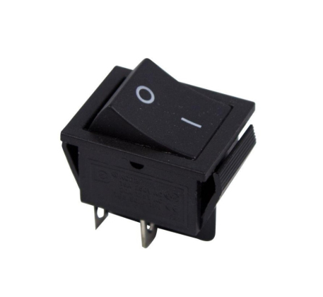 Выключатель клавишный 250V 15А (4с) ON-OFF черный REXANT 36-2310 фото 1